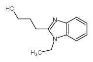 3-(1-乙基-1H-苯并咪唑-2-基)-1-丙醇结构式