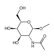 甲基2-乙酰胺基-2-脱氧-β-D-吡喃半乳糖苷结构式