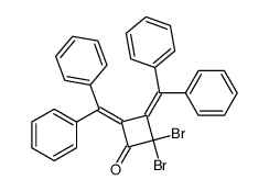 2,2-dibromo-3,4-bis(diphenylmethylene)cyclobutanone结构式