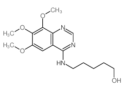 1-Pentanol,5-[(6,7,8-trimethoxy-4-quinazolinyl)amino]- Structure
