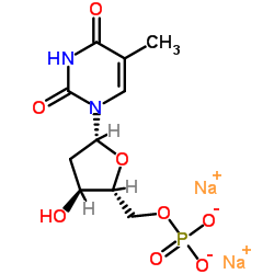 2'-脱氧胸苷-5'-单磷酸二钠盐结构式