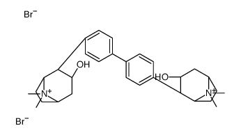 (1R,3R,5S)-4-[4-[4-[(1R,3S,5R)-3-hydroxy-8,8-dimethyl-8-azoniabicyclo[3.2.1]octan-4-yl]phenyl]phenyl]-8,8-dimethyl-8-azoniabicyclo[3.2.1]octan-3-ol,dibromide结构式