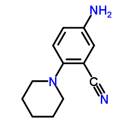 5-氨基-2-(哌啶-1-基)苯甲腈结构式