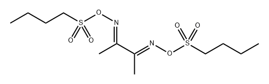2,3-丁二酮双[O-(丁基磺酰基)肟结构式