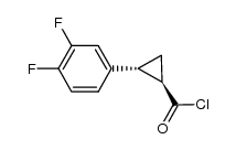 trans-(1R,2R)-2-(3,4-difluorophenyl)cyclopropanecarbonyl chloride Structure