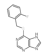 6-((o-Fluorobenzyl)thio)purine structure