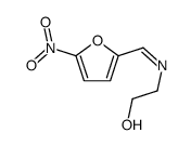 2-[(5-nitrofuran-2-yl)methylideneamino]ethanol结构式