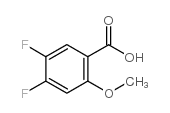 4,5-二氟-2-甲氧基苯甲酸结构式