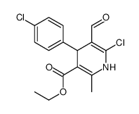 ethyl 6-chloro-4-(4-chlorophenyl)-5-formyl-2-methyl-1,4-dihydropyridine-3-carboxylate Structure