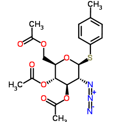 4-METHYLPHENYL2-AZIDO-2-DEOXY-1-THIO-BETA-D-GLUCOPYRANOSIDE-3,4,6-TRIACETATE Structure