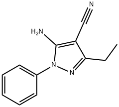 5-amino-3-ethyl-1-phenyl-1H-pyrazole-4-carbonitrile Structure