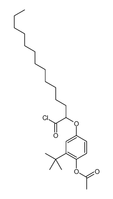 2-(4-acetoxy-3-tert-butylphenoxy)myristoyl chloride Structure