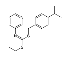 Ethyl (4-(1-methylethyl)phenyl)methyl-3-pyridinylcarbonimidodithioate结构式