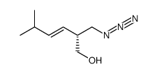 (R,E)-2-azidomethyl-5-methylhex-3-en-1-ol结构式