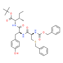 (phenylmethoxy)carbonylcysteinyl(phenylmethyl)-tyrosyl-isoleucine tert-butyl ester结构式