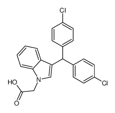 2-[3-[bis(4-chlorophenyl)methyl]indol-1-yl]acetic acid结构式