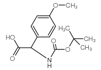 2-((叔丁氧羰基)氨基)-2-(4-甲氧基苯基)乙酸结构式