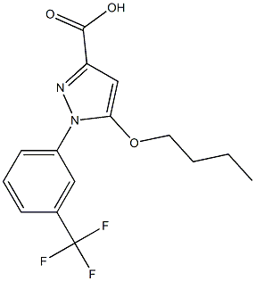 5-butoxy-1-(3-trifluoromethyl-phenyl)-1H-pyrazole-3-carboxylic acid结构式