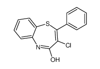 3-chloro-2-phenyl-5H-1,5-benzothiazepin-4-one Structure