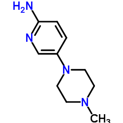 1-甲基-4-(6-氨基吡啶-3-基)哌嗪结构式