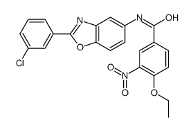 N-[2-(3-chlorophenyl)-1,3-benzoxazol-5-yl]-4-ethoxy-3-nitrobenzamide结构式