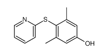 3,5-dimethyl-4-pyridin-2-ylsulfanylphenol结构式