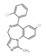 8-chloro-6-(2-chlorophenyl)-1-methyl-4H-imidazo[1,5-a][1,4]benzodiazepine Structure