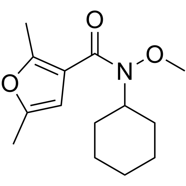 N-cyclohexyl-N-methoxy-2,5-dimethyl-3-furamide Structure