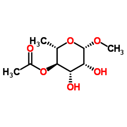 ba-L-Mannopyranoside, methyl 6-deoxy-, 4-acetate (9CI)结构式