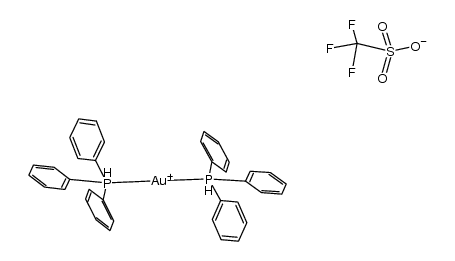 bis(triphenylphosphine)gold(I) triflate Structure