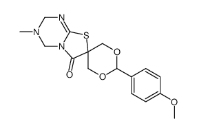 2-(4-methoxyphenyl)-3'-methylspiro[1,3-dioxane-5,7'-2,4-dihydro-[1,3]thiazolo[3,2-a][1,3,5]triazine]-6'-one Structure