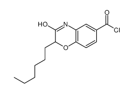 2-hexyl-3-oxo-4H-1,4-benzoxazine-6-carbonyl chloride Structure