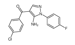 (5-氨基-1-(4-氟苯基)-1H-吡唑-4-基)(4-氯苯基)甲酮结构式