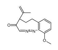 (3S)-1-diazonio-3-[2-(3-methoxyphenyl)ethyl]-4-methylpenta-1,4-dien-2-olate Structure