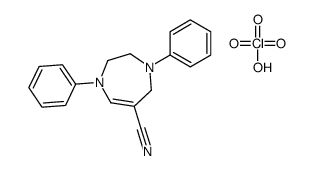 1,4-diphenyl-1,2,3,5-tetrahydro-1,4-diazepin-1-ium-6-carbonitrile,perchlorate Structure