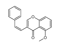5-methoxy-3-(2-phenylethenyl)chromen-4-one结构式