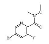 5-bromo-3-fluoro-N-methoxy-N-methylpyridine-2-carboxamide结构式