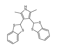 3,4-bis(1,3-benzodithiol-2-yl)-2,5-dimethyl-1H-pyrrole结构式