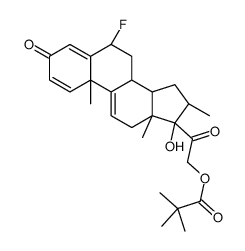 [2-[(6S,8S,10R,13S,14S,16R,17R)-6-fluoro-17-hydroxy-10,13,16-trimethyl-3-oxo-7,8,12,14,15,16-hexahydro-6H-cyclopenta[a]phenanthren-17-yl]-2-oxoethyl] 2,2-dimethylpropanoate结构式
