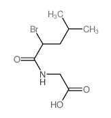 2-[(2-bromo-4-methyl-pentanoyl)amino]acetic acid结构式