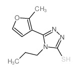 5-(2-甲基-3-呋喃基)-4-丙基-4H-1,2,4-噻唑-3-硫醇结构式