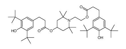4-[3-(3,5-二-T-丁基-4-羟苯基)丙酰基氧基]-1-[2-[3-(3,5-二-T-丁基-4-羟苯基)丙酰基氧基]乙基-2,2,6,6-四甲基]哌啶结构式