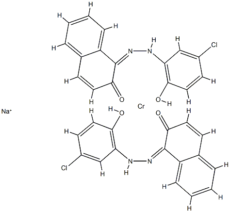 二[1-(5-氯-2-羟苯基)偶氮]-2-萘酚酸铬酸钠结构式