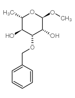 甲基 3-O-苄基-ALPHA-L-吡喃鼠李糖苷结构式