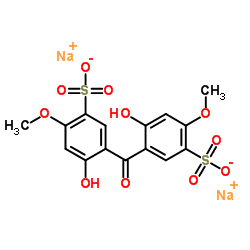 2,2'-二羟基-4,4'-二甲氧基二苯甲酮-5,5'-二磺酸钠结构式