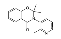 2,2-dimethyl-3-(2-methylpyrid-3-yl)-4-oxo-4H-1,3-benzoxazine结构式