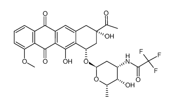 (+)-3'-N-trifluoroacetyl-11-deoxydaunomycin Structure