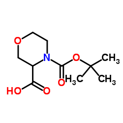 (3S)-3,4-吗啉二羧酸4-叔丁酯结构式