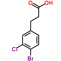 3-(4-溴-3-氯苯基)丙酸结构式