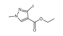 3-碘-1-甲基-1H-吡唑-4-甲酸乙酯结构式